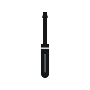 Flat screwdriver icon symbol vector Illustration. Stock Illustration