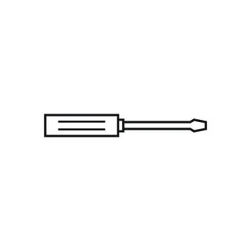 Flat screwdriver icon symbol vector Illustration. Stock Illustration