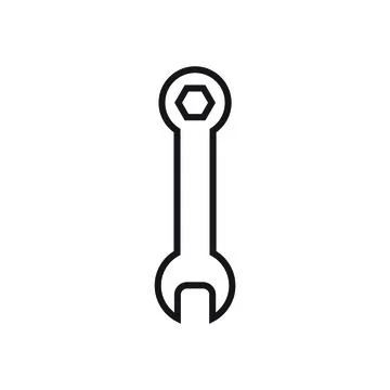 Flat screwdriver icon symbol vector Illustration. Illustrazione stock