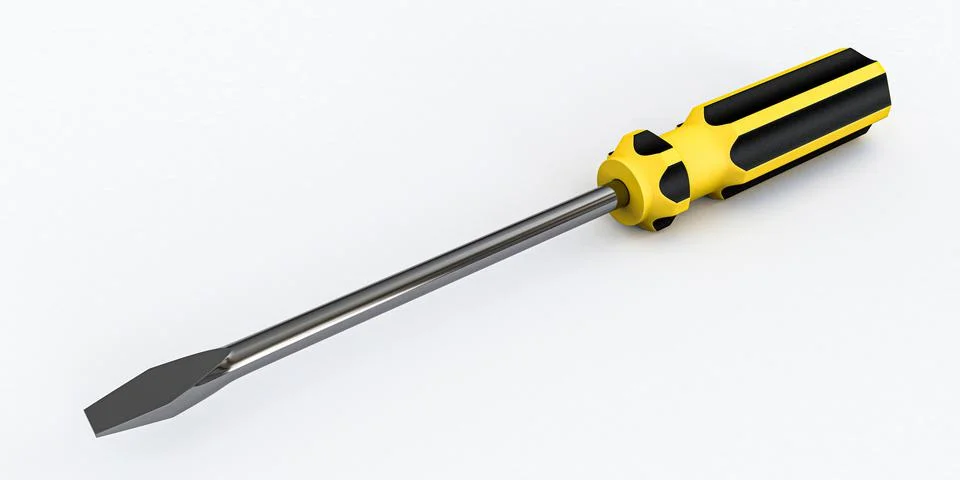 Flat screwdriver isolated on white background イラスト素材