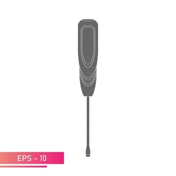 A flat screwdriver with a modern and comfortable handle. Solid design. On a Illustrazione stock