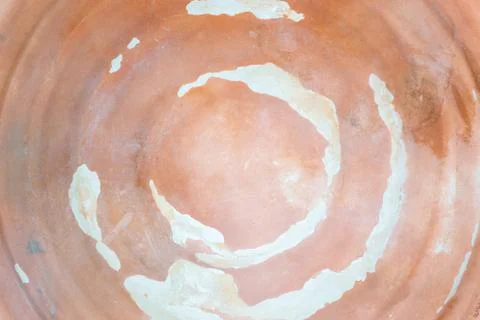 Flat scum texture at the bottom of the pan Stock Photos