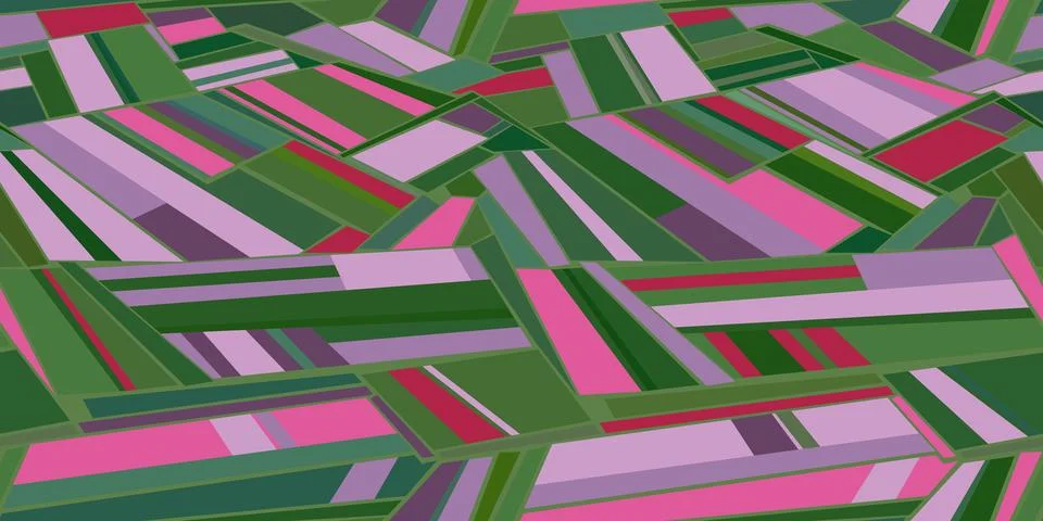 Flat Seamless Abstract Background Pattern With Random Geometric Shapes Vector Stock Illustration