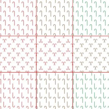 Flat seamless pattern with christmas candy pattern on white background. Holiday Stock Illustration