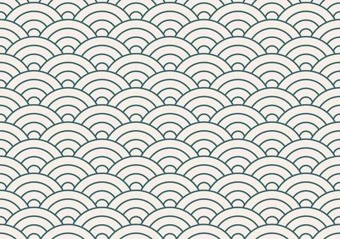 Flat seamless pattern design, Traditional oriental Chinese and Japanese style Stock Illustration