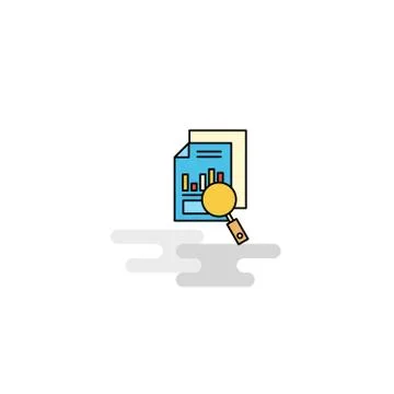 Flat Search Document  Icon. Vector Ilustración de archivo