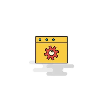 Flat Setting Icon. Vector Illustrazione stock