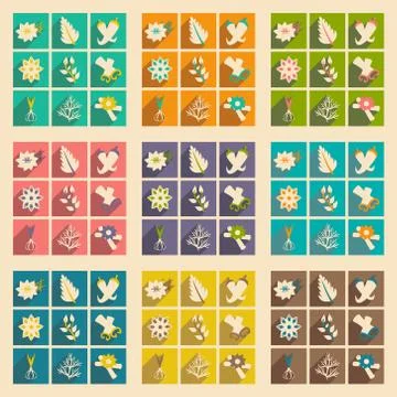 Flat with shadow concept and mobile application spices powder Stock Illustration