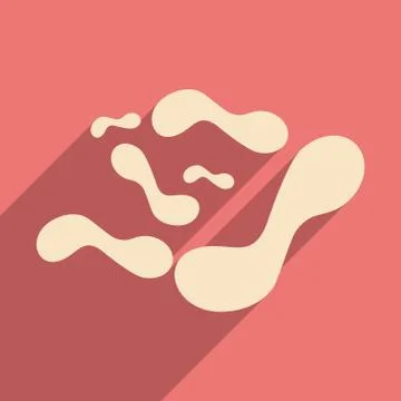 Flat with shadow concept and mobile application peanuts Stock Illustration