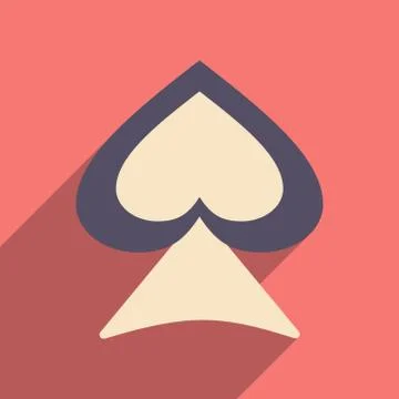 Flat with shadow icon and mobile application suit peak Stock Illustration