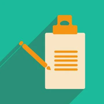 Flat with shadow icon and mobile applacation documents Stock Illustration