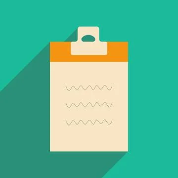 Flat with shadow icon and mobile applacation documents Stock Illustration