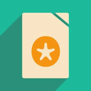 Flat with shadow icon and mobile applacation documents Stock Illustration