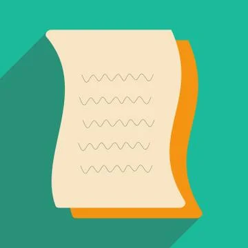 Flat with shadow icon and mobile applacation documents Stock Illustration