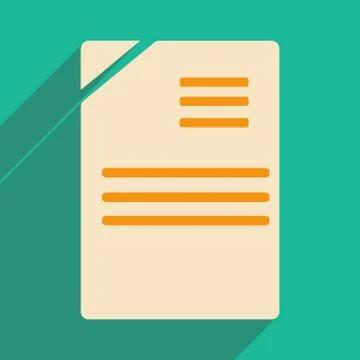 Flat with shadow icon and mobile applacation documents Stock Illustration