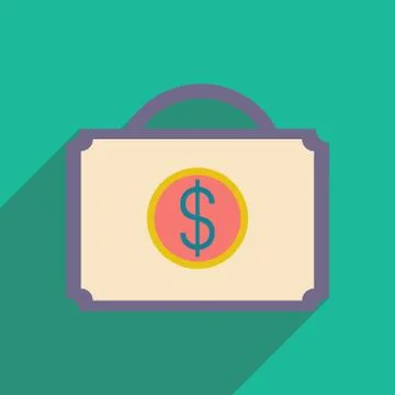 Flat with shadow icon and mobile applacation case Stock Illustration