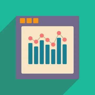 Flat with shadow icon and mobile applacation infographics Stock Illustration