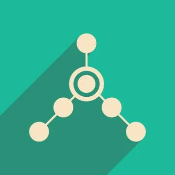 Flat with shadow icon and mobile applacation local connect Stock Illustration