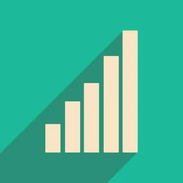 Flat with shadow icon and mobile applacation grafic Stock Illustration