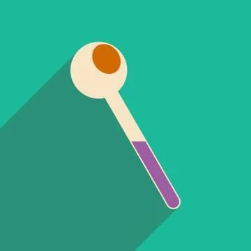 Flat with shadow icon and mobile applacation pipette Stock Illustration