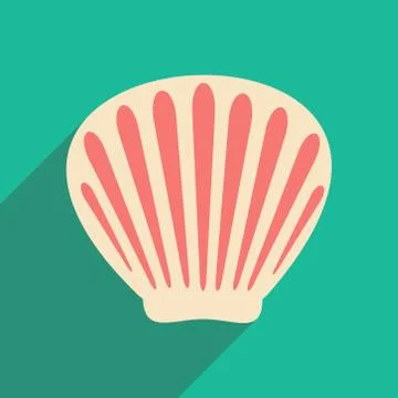 Flat with shadow icon and mobile applacation shell Stock Illustration