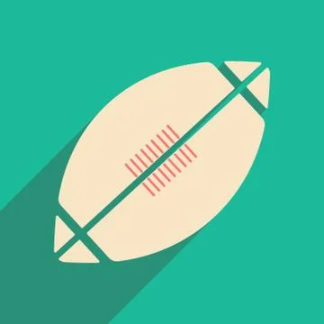Flat with shadow icon and mobile applacation american football Stock Illustration