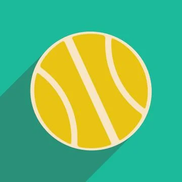 Flat with shadow icon and mobile applacation volleyball Stock Illustration