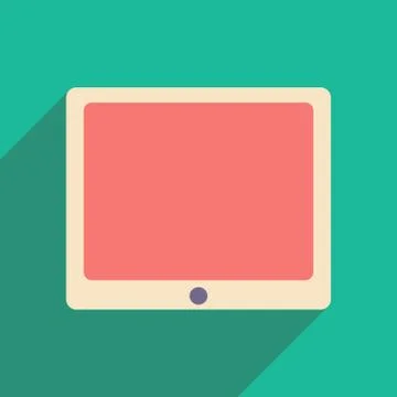 Flat with shadow icon and mobile applacation tablet Stock Illustration