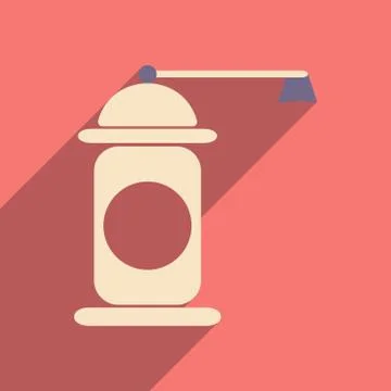 Flat with shadow icon and mobile application pepper mill Stock Illustration