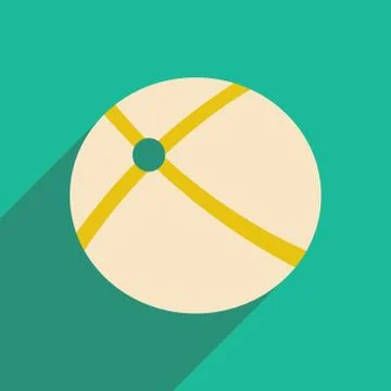 Flat with shadow icon and mobile applacation orbital Stock Illustration