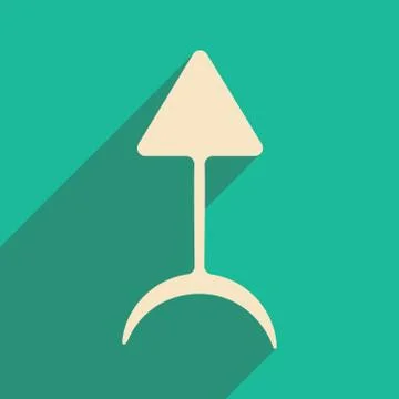 Flat with shadow icon and mobile applacation alchemy symbols Stock Illustration