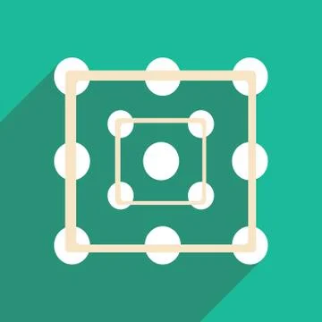 Flat with shadow icon and mobile applacation alchemy symbols Stock Illustration