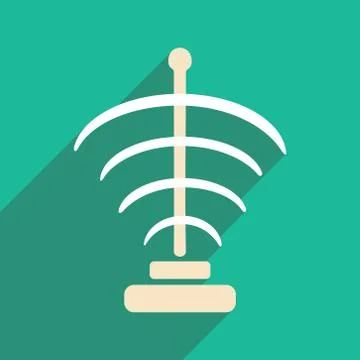 Flat with shadow icon and mobile applacation mystical symbols Stock Illustration