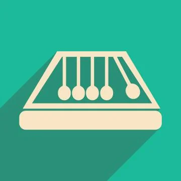 Flat with shadow icon and mobile applacation symbol Stock Illustration