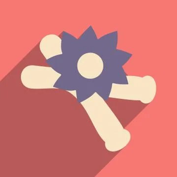 Flat with shadow icon and mobile application vanilla Stock Illustration