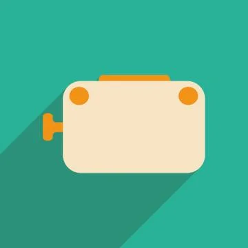 Flat with shadow icon and mobile applacation toaster Illustrazione stock