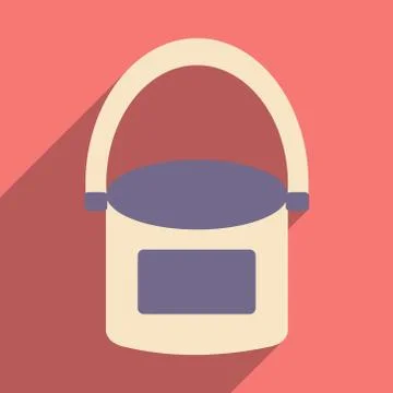 Flat with shadow icon and mobile application tobacco hookah Stock Illustration