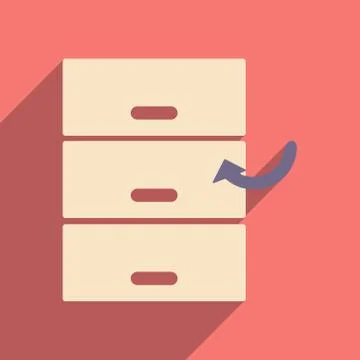 Flat with shadow icon and mobile application files save Stock Illustration