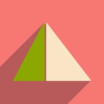 Flat with shadow icon and mobile application pyramids Egypt Stock Illustration