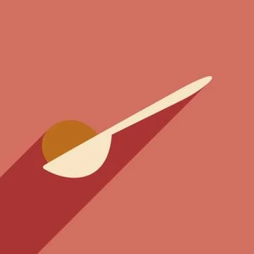 Flat with shadow icon and mobile application ice cream Stock Illustration