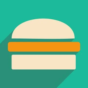 Flat with shadow icon and mobile applacation hamburger 스톡 일러스트