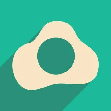 Flat with shadow icon and mobile applacation egg 스톡 일러스트