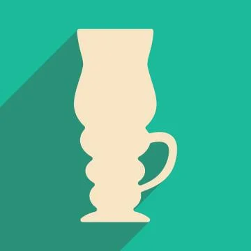 Flat with shadow icon and mobile applacation coffee Stock Illustration