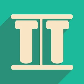 Flat with shadow icon and mobile applacation flasks Stock Illustration