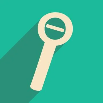 Flat with shadow icon and mobile applacation magnifier Stock Illustration