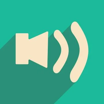 Flat with shadow icon and mobile applacation volume Stock Illustration