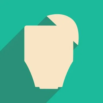 Flat with shadow icon and mobile applacation cocktail Stock Illustration