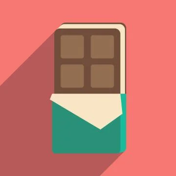 Flat with shadow icon and mobile application ice cream cake Stock Illustration
