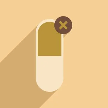 Flat with shadow icon and mobile application pharmaceutics Stock Illustration