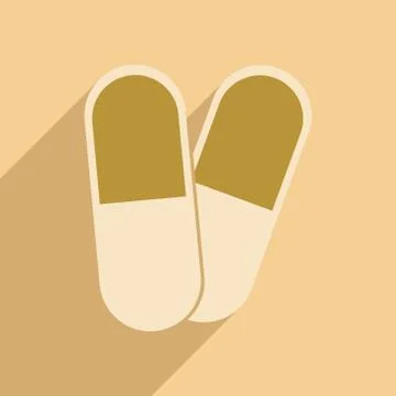 Flat with shadow icon and mobile application pharmaceutics Stock Illustration
